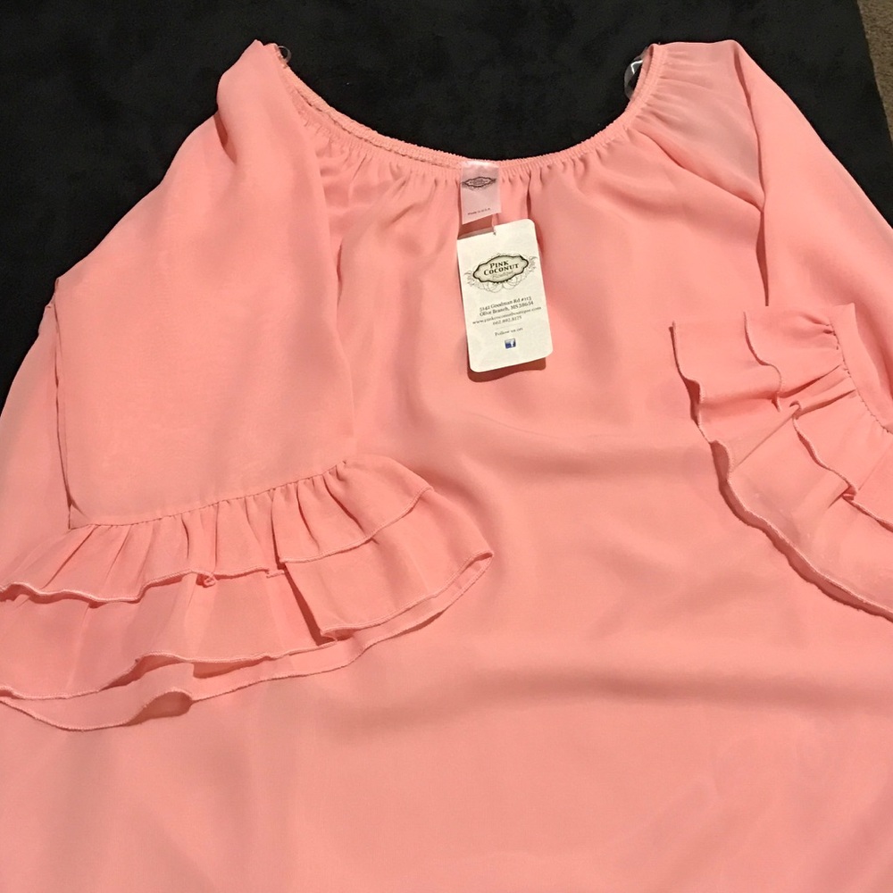 NWT Pink Coconut off the shoulder top.